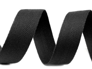 Köperband schwarz Breite 2,5 cm
